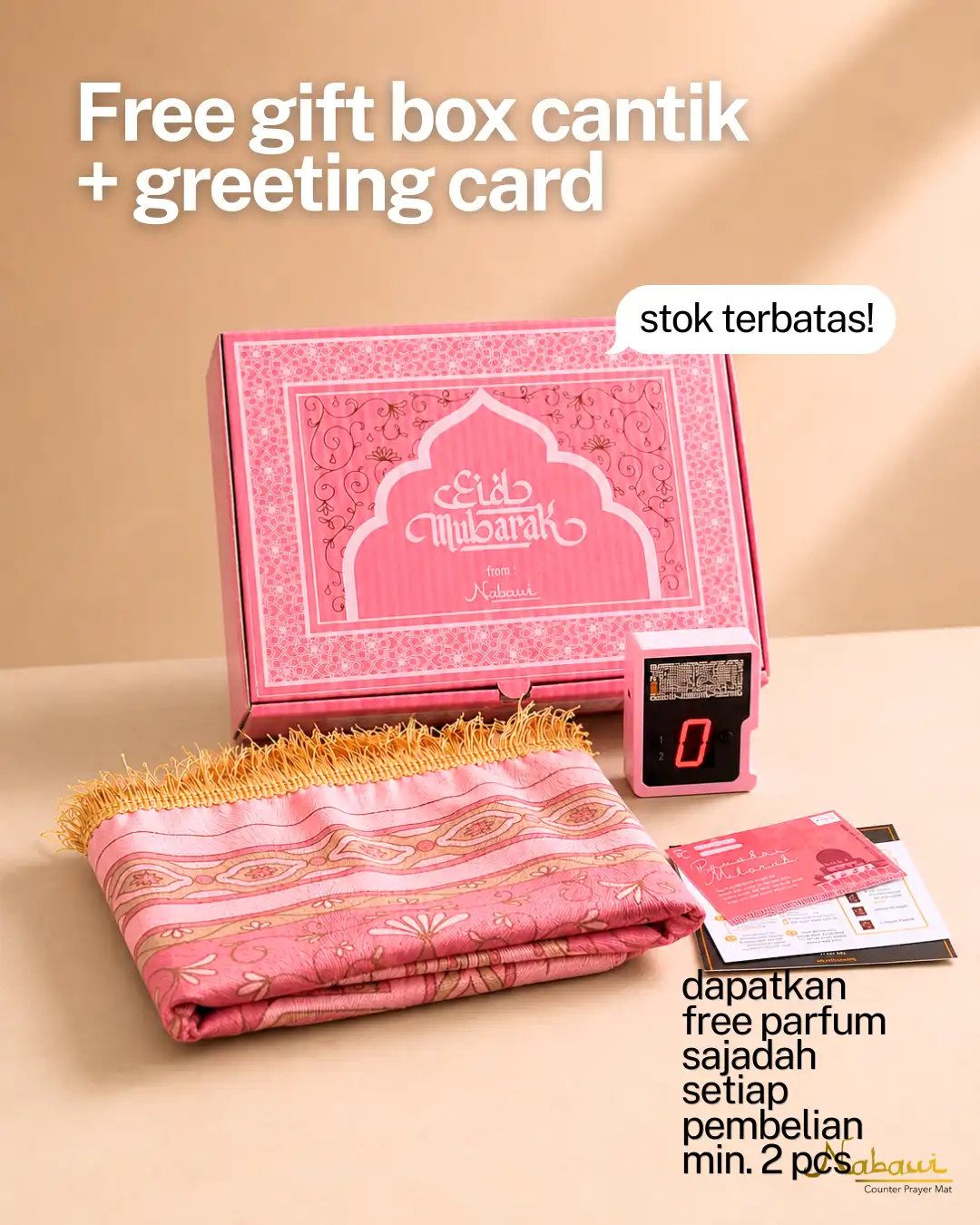 Sajadah Nawabi Digital - Motif Pink
